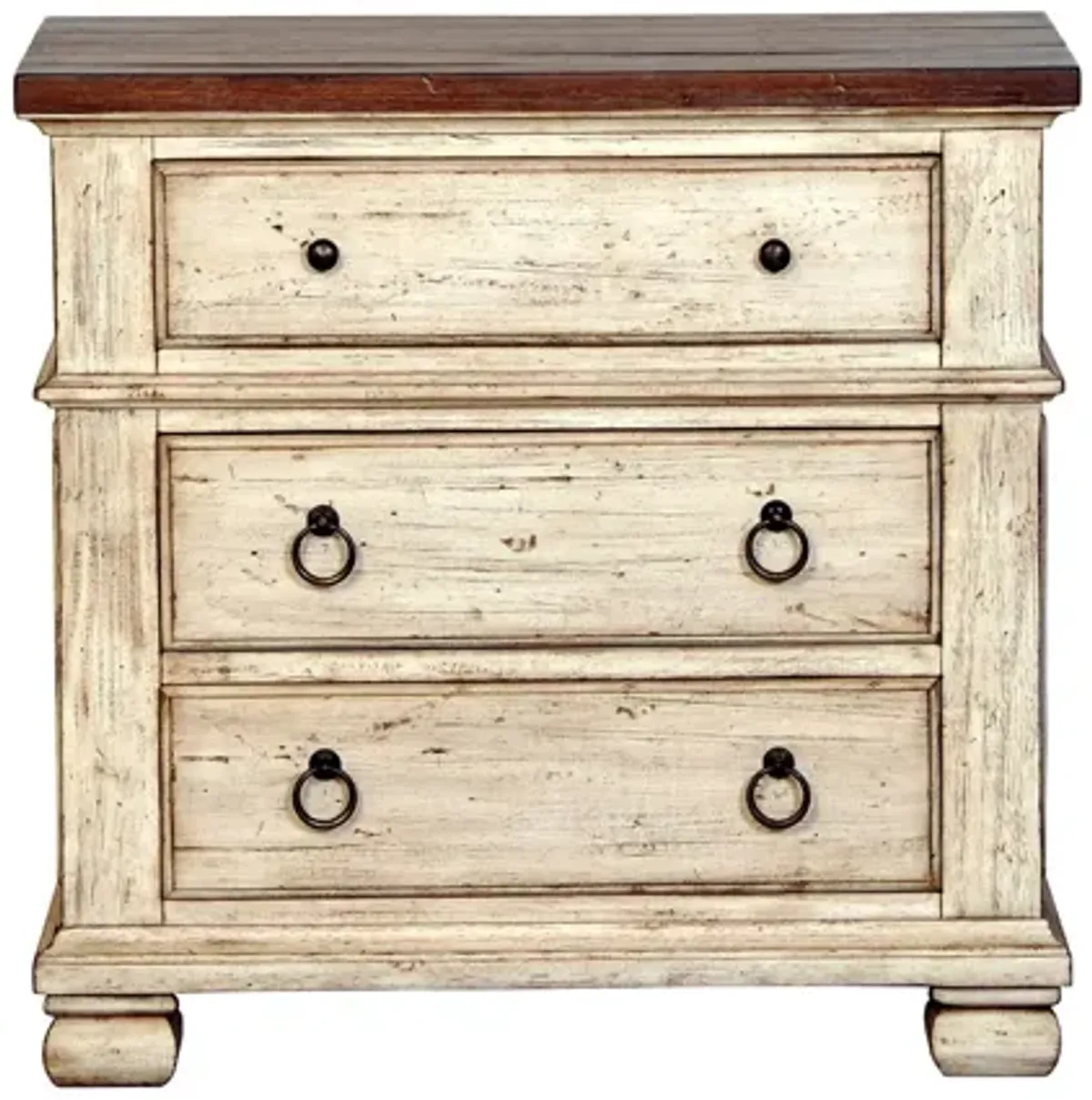 Belmont Two-Tone 3 Drawer Nighstand
