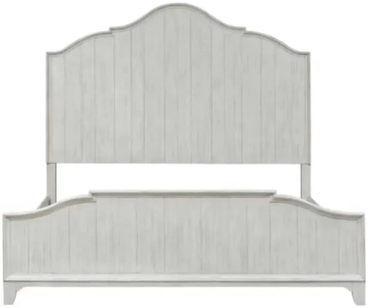 Liberty Furniture Farmhouse Reimagined Antique White Queen Panel Bed