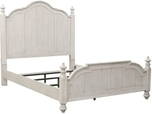 Liberty Furniture Farmhouse Reimagined Antique White Queen Poster Bed