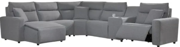Signature Design by Ashley® Modmax II 6-Piece Pepper/Salt Left-Arm Facing Power Reclining Sectional and Chaise