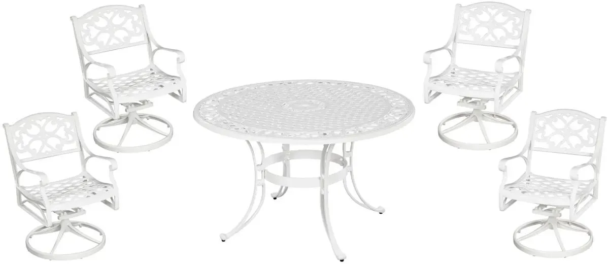 homestyles® Sanibel 5-Piece White Outdoor Dining Set