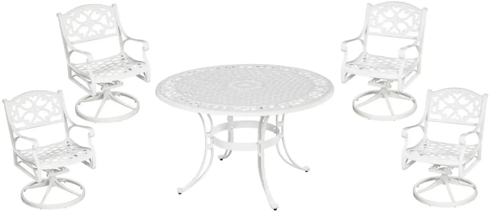 homestyles® Sanibel 5-Piece White Outdoor Dining Set