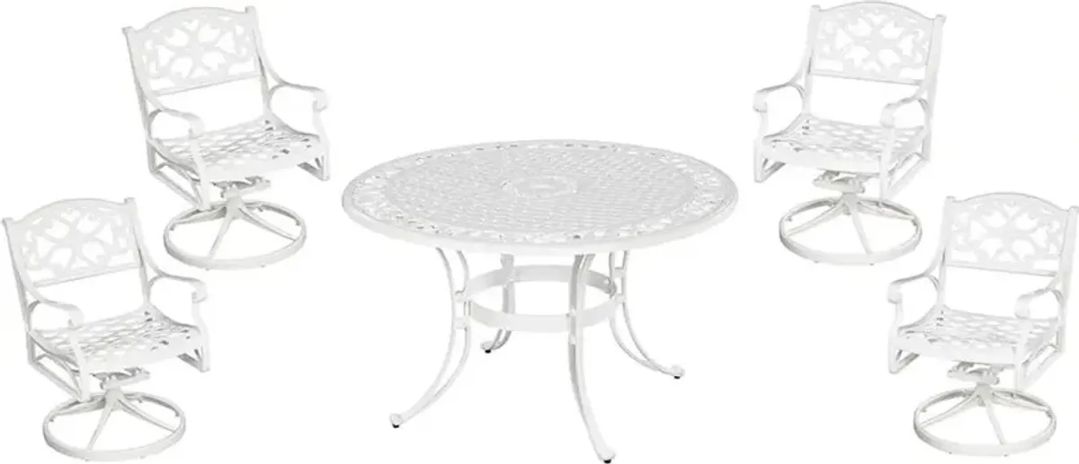 homestyles® Sanibel 5-Piece White Outdoor Dining Set