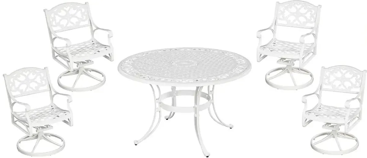 homestyles® Sanibel 5-Piece White Outdoor Dining Set