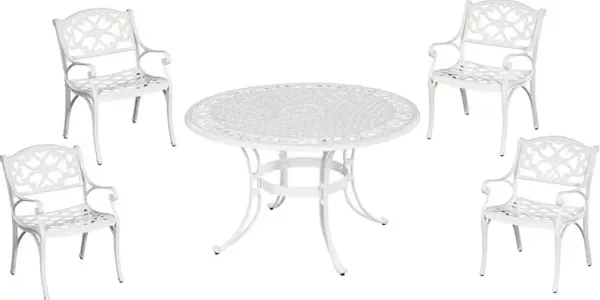 homestyles® Sanibel 5-Piece White Outdoor Dining Set