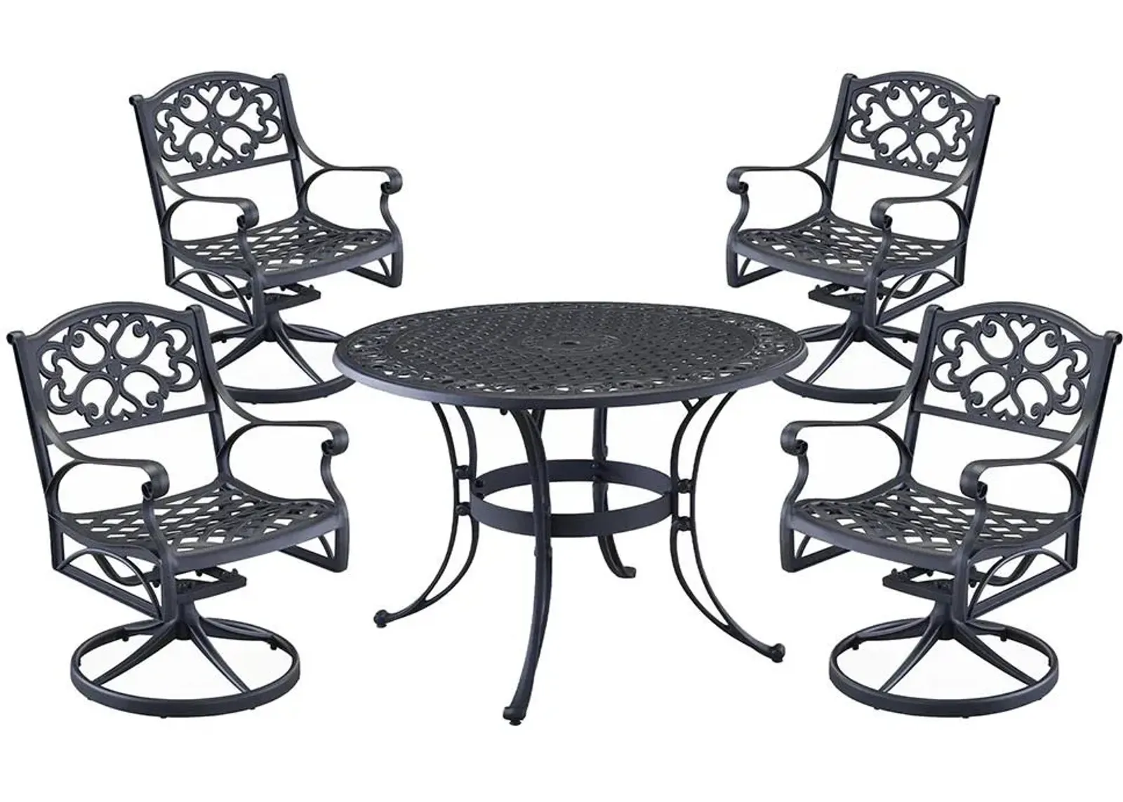 homestyles® Sanibel 5-Piece Black Outdoor Dining Set 