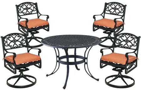 homestyles® Sanibel 5-Piece Black Outdoor Dining Set