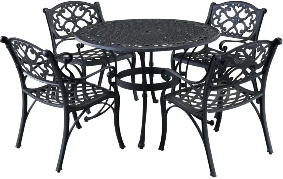 homestyles® Sanibel 5-Piece Black Outdoor Dining Set