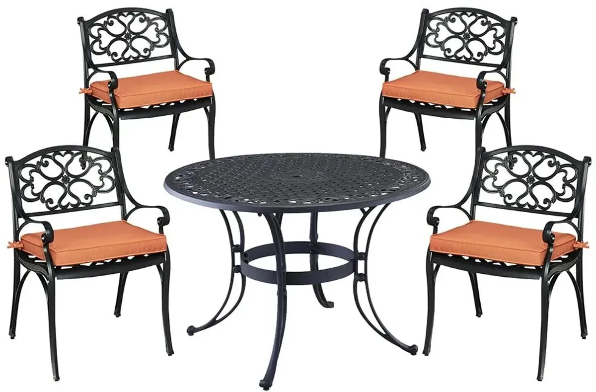 homestyles® Sanibel 5-Piece Black Outdoor Dining Set