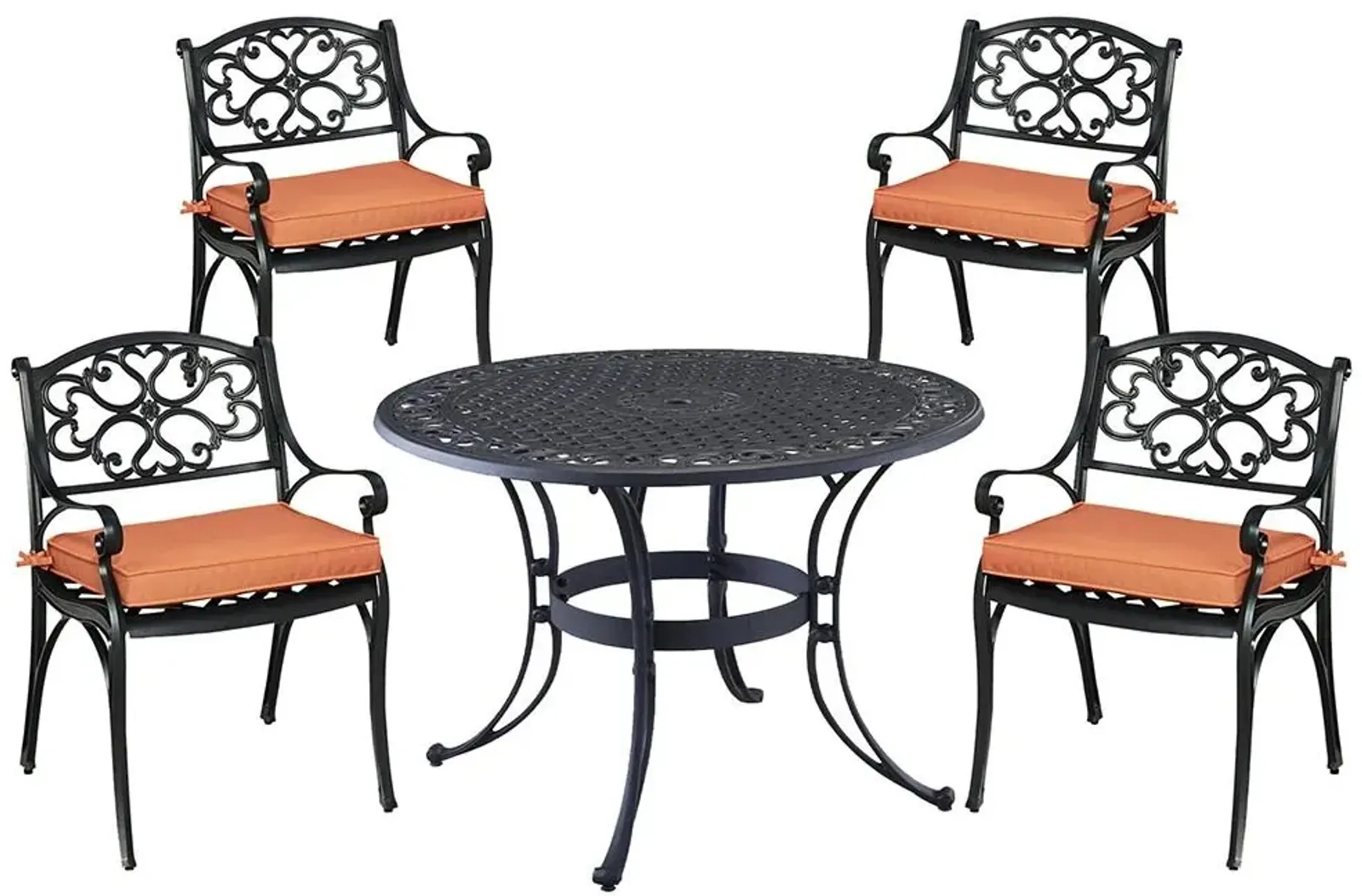 homestyles® Sanibel 5-Piece Black Outdoor Dining Set