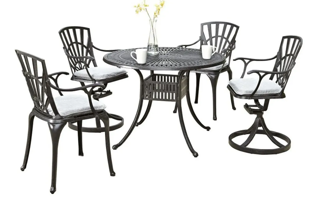 homestyles® Grenada 5-Piece Charcoal Outdoor Dining Set