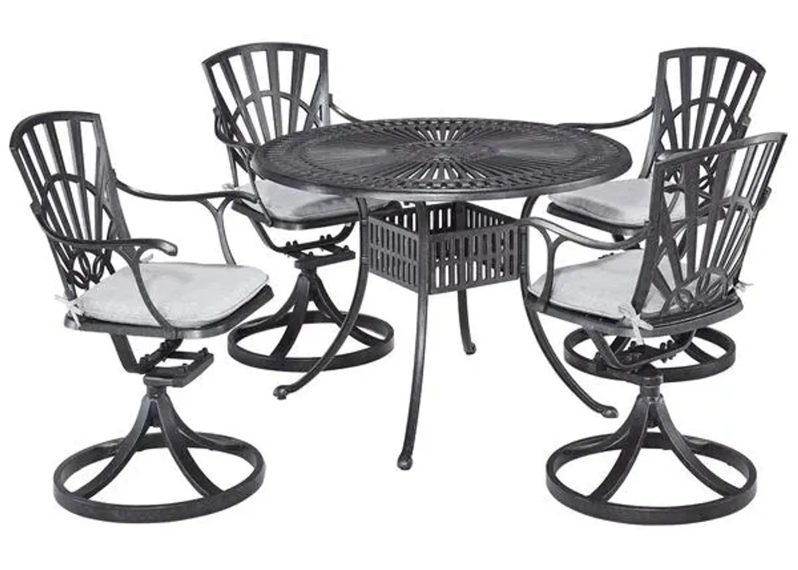 homestyles® Grenada 5-Piece Charcoal Outdoor Dining Set 