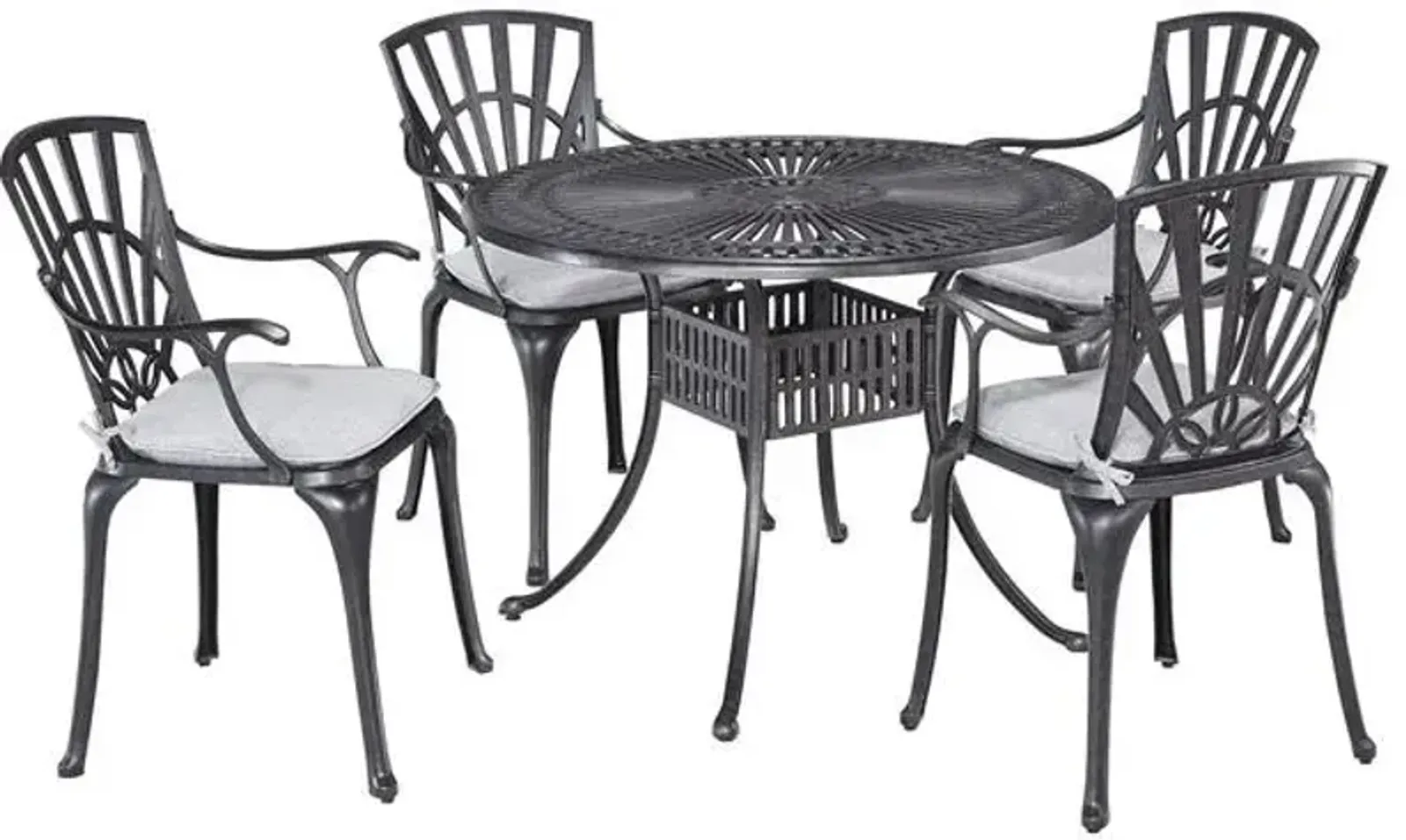 homestyles® Grenada 5-Piece Charcoal Outdoor Dining Set