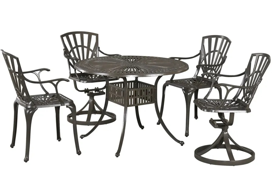 Homestyles® Grenada 5-Piece Khaki Gray Outdoor Dining Set 