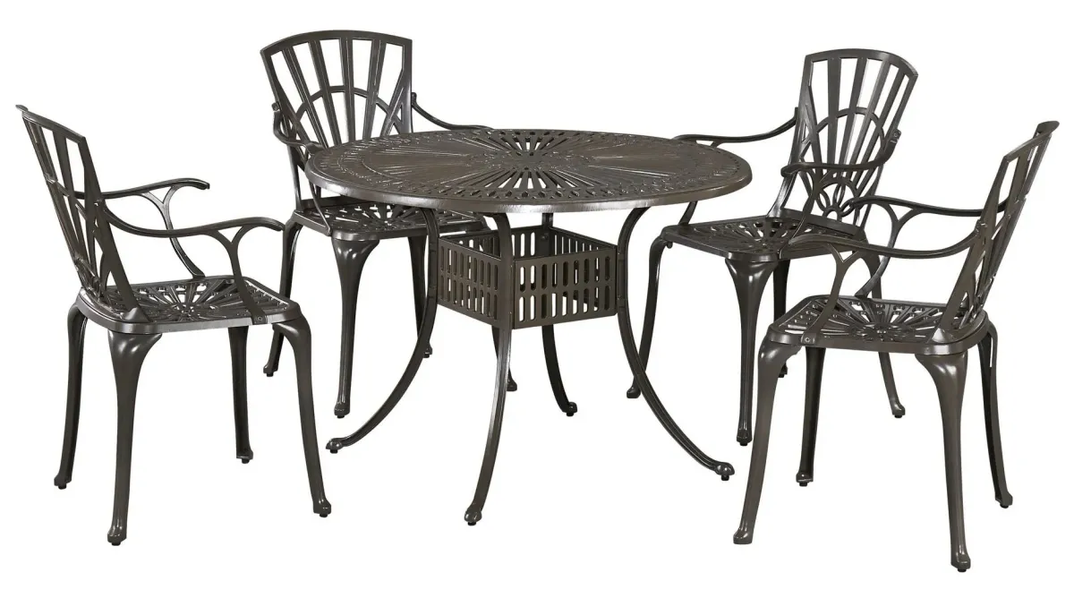 homestyles® Grenada 5-Piece Khaki Gray Outdoor Dining Set 