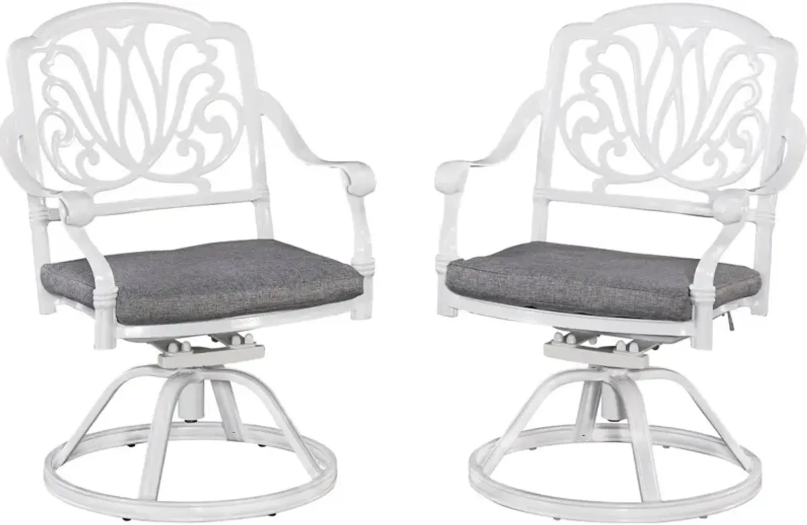 homestyles® Capri White Swivel Chair with Cushion