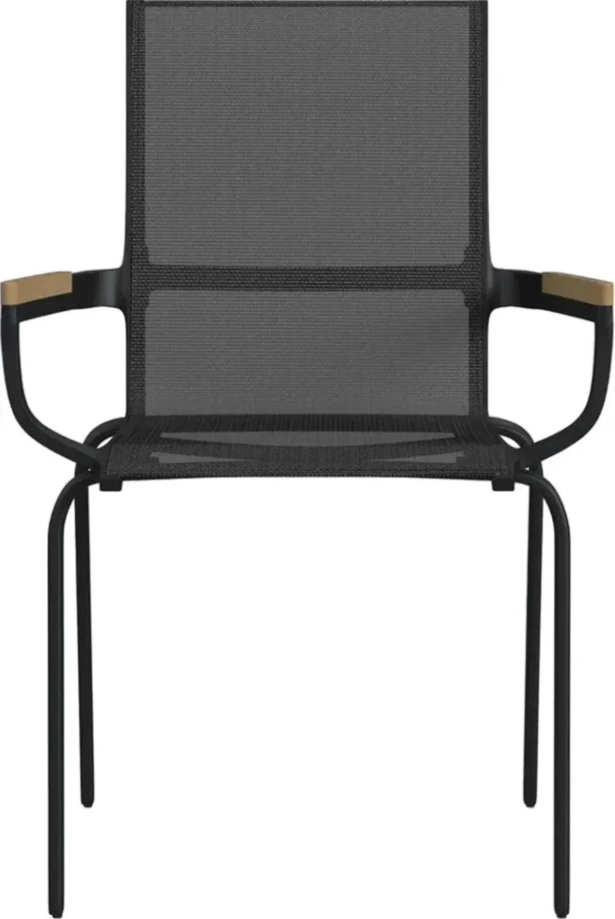 homestyles® Finn 2-Piece Black Metal Outdoor Dining Chair