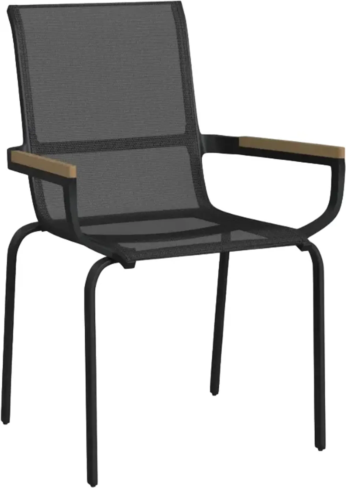 homestyles® Finn 2-Piece Black Metal Outdoor Dining Chair