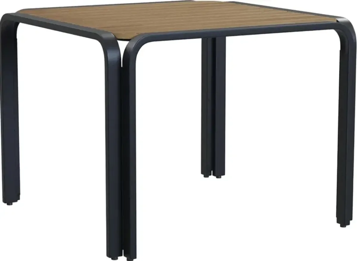 homestyles® Finn Black/Brown Square Dining Table