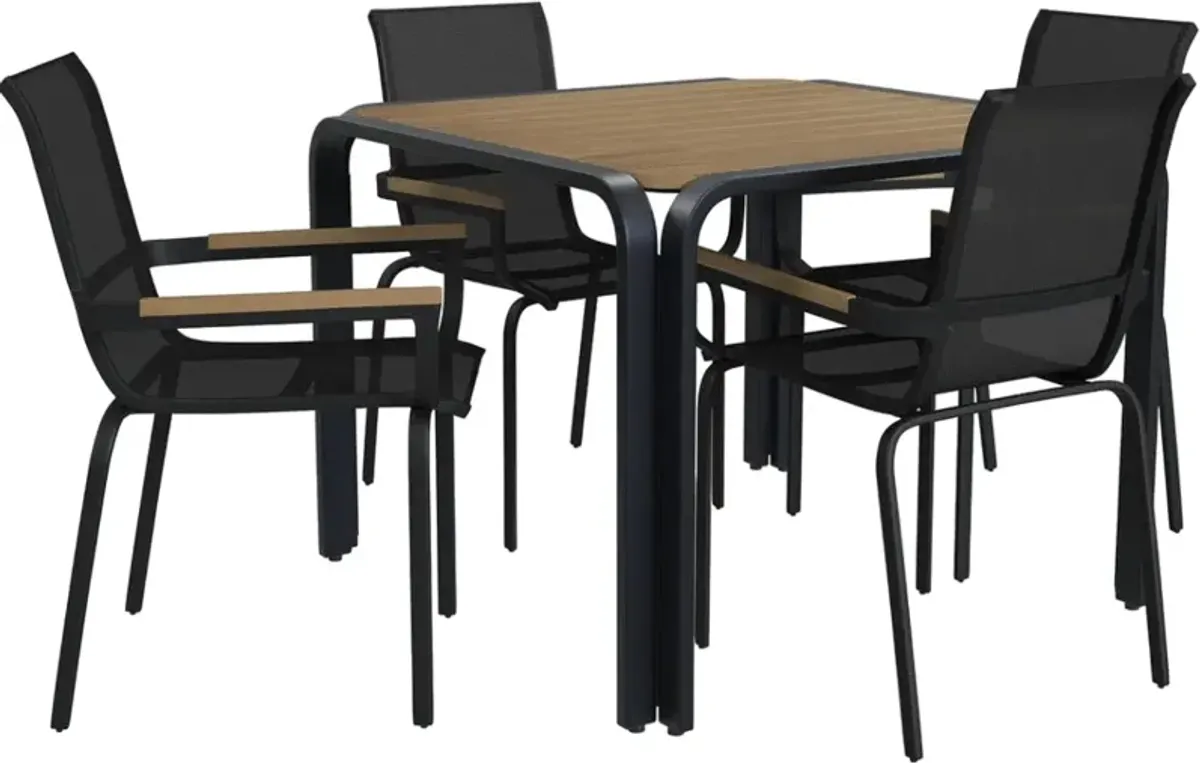 homestyles® Finn 5-Piece Black/Brown Dining Set