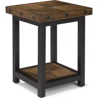 Flexsteel® Carpenter Black/Brown Chairside Table