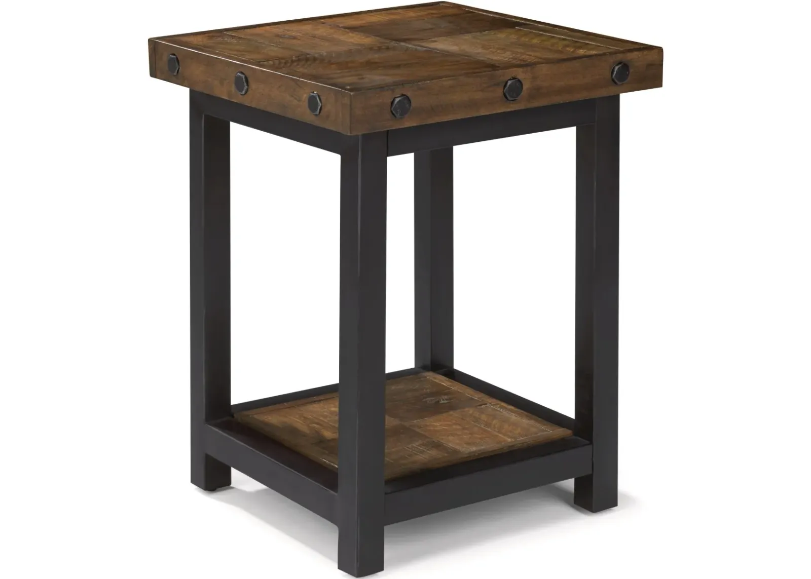 Flexsteel® Carpenter Black/Brown Chairside Table