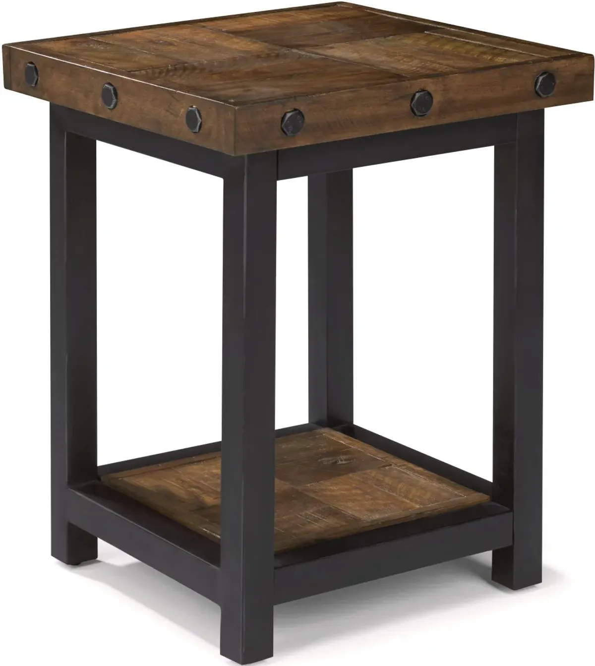 Flexsteel® Carpenter Black/Brown Chairside Table