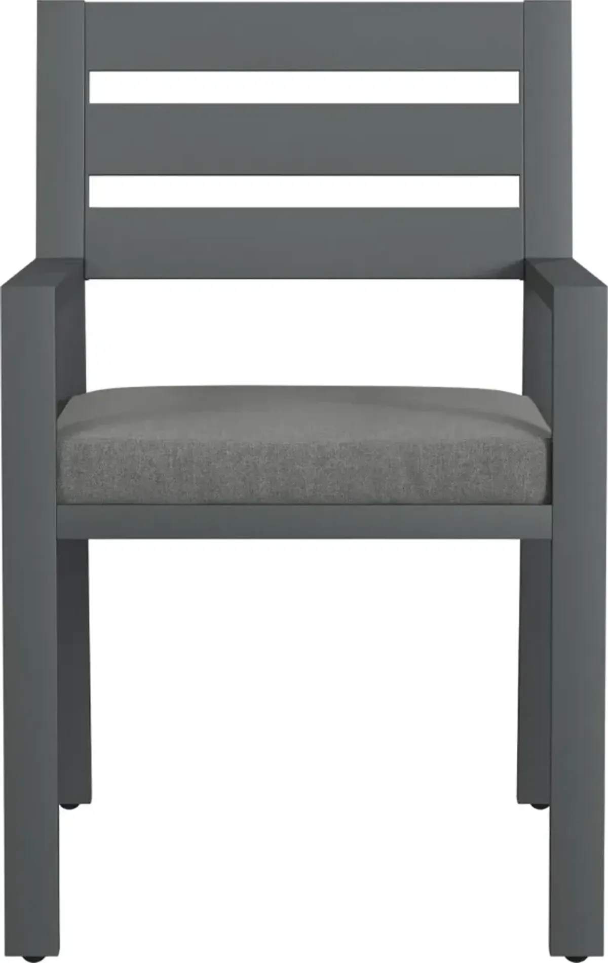 homestyles® Grayton Gray Fabric/Metal Outdoor Dining Chair