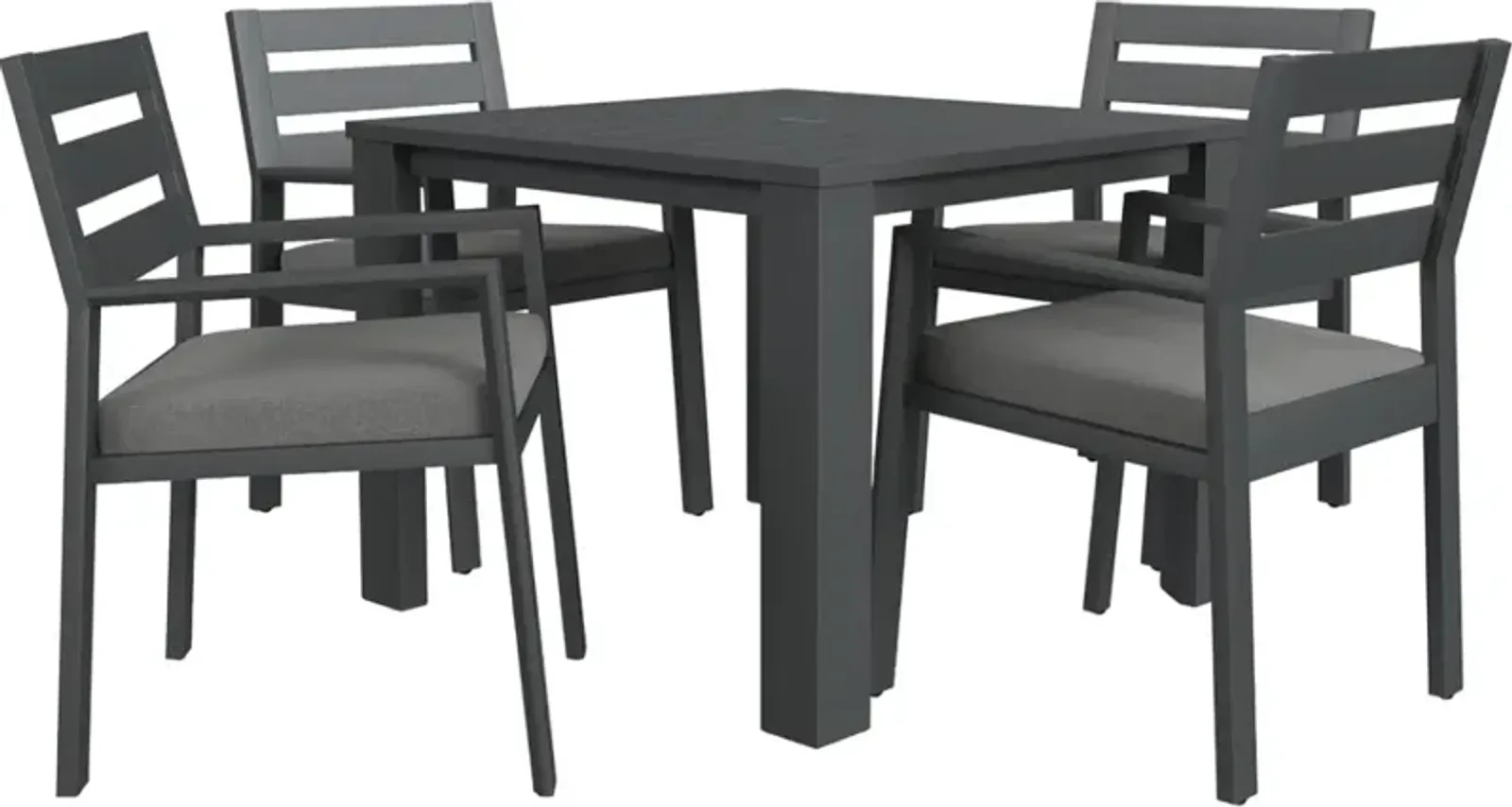 homestyles® Grayton 5-Piece Gray Metal Outdoor Dining Set