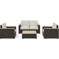 homestyles® Palm Springs 4-Piece Brown Outdoor Loveseat Set