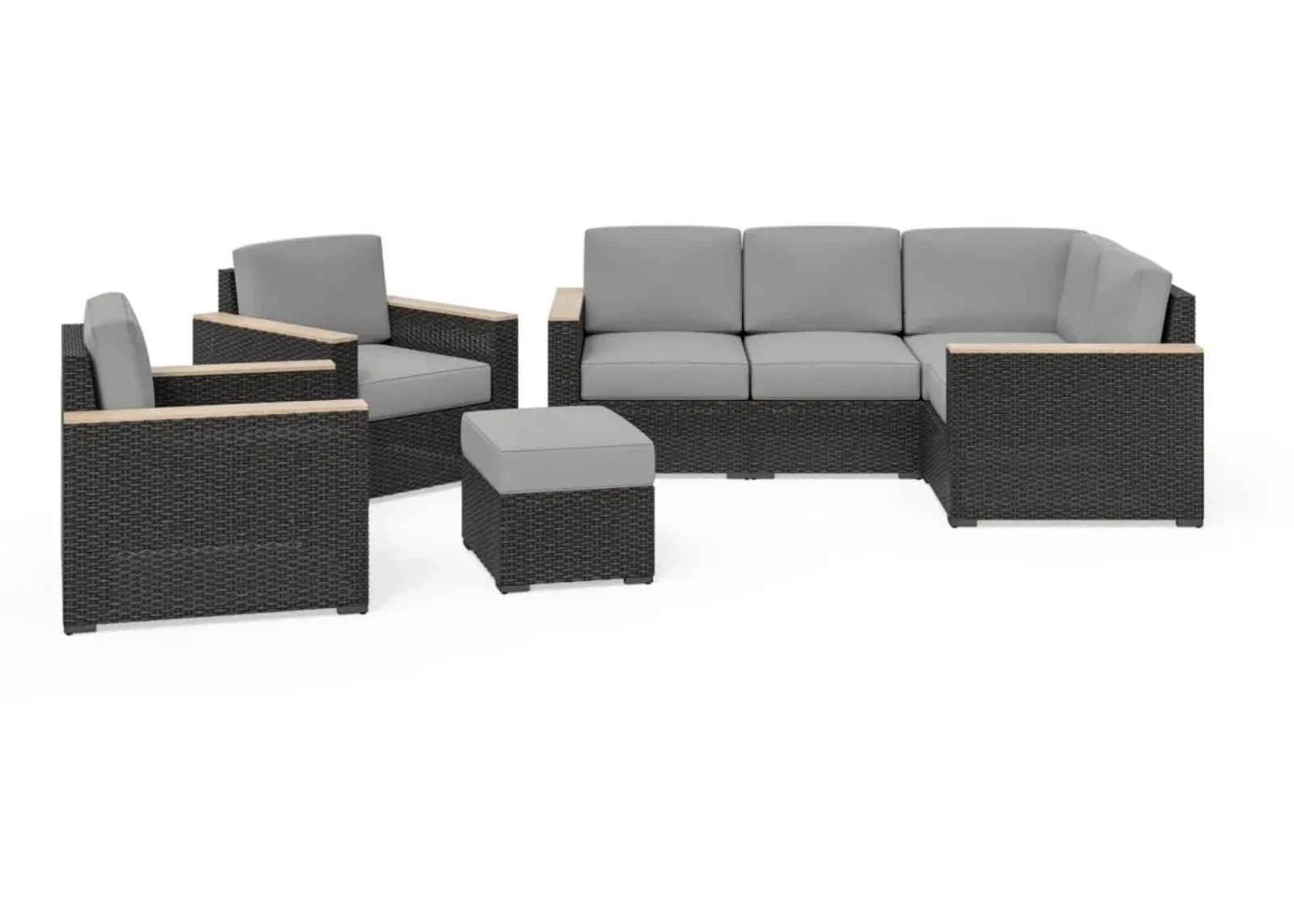 homestyles® Boca Raton 4-Piece Brown Sectional Set