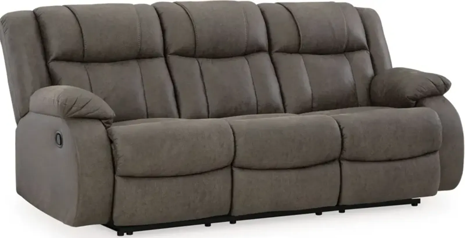 Signature Design by Ashley® First Base Gunmetal Reclining Sofa 