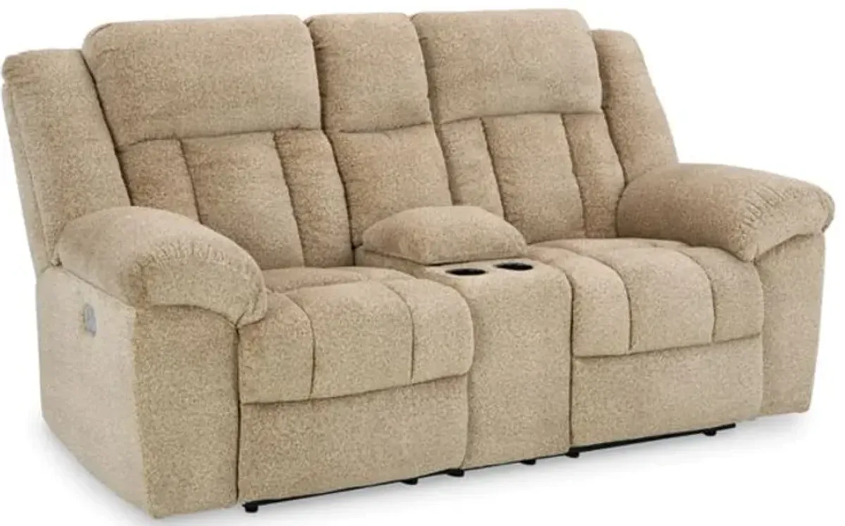 Signature Design by Ashley® Tip-Off Wheat Power Reclining Loveseat