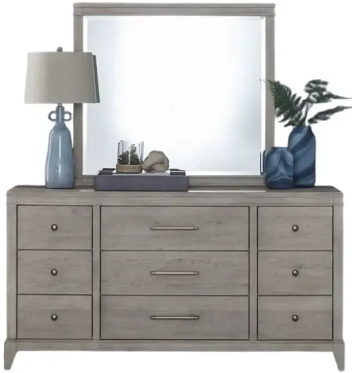 Liberty Furniture New Haven Sanctuary White Dresser and Mirror