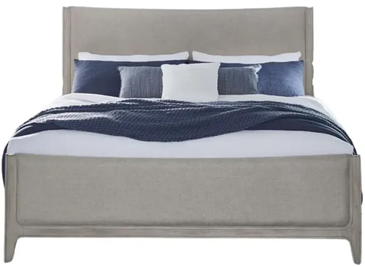 Liberty Furniture New Haven Sanctuary White California King Upholstered Panel Bed