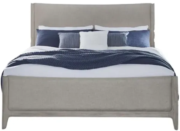 Liberty Furniture New Haven Sanctuary White King Upholstered Panel Bed