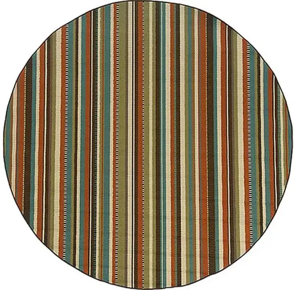 Oriental Weavers Montego Multi-Color 8' Round Rug