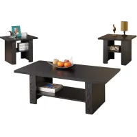 Coaster® Rodez 3-Piece Black Oak Occasional Table Set