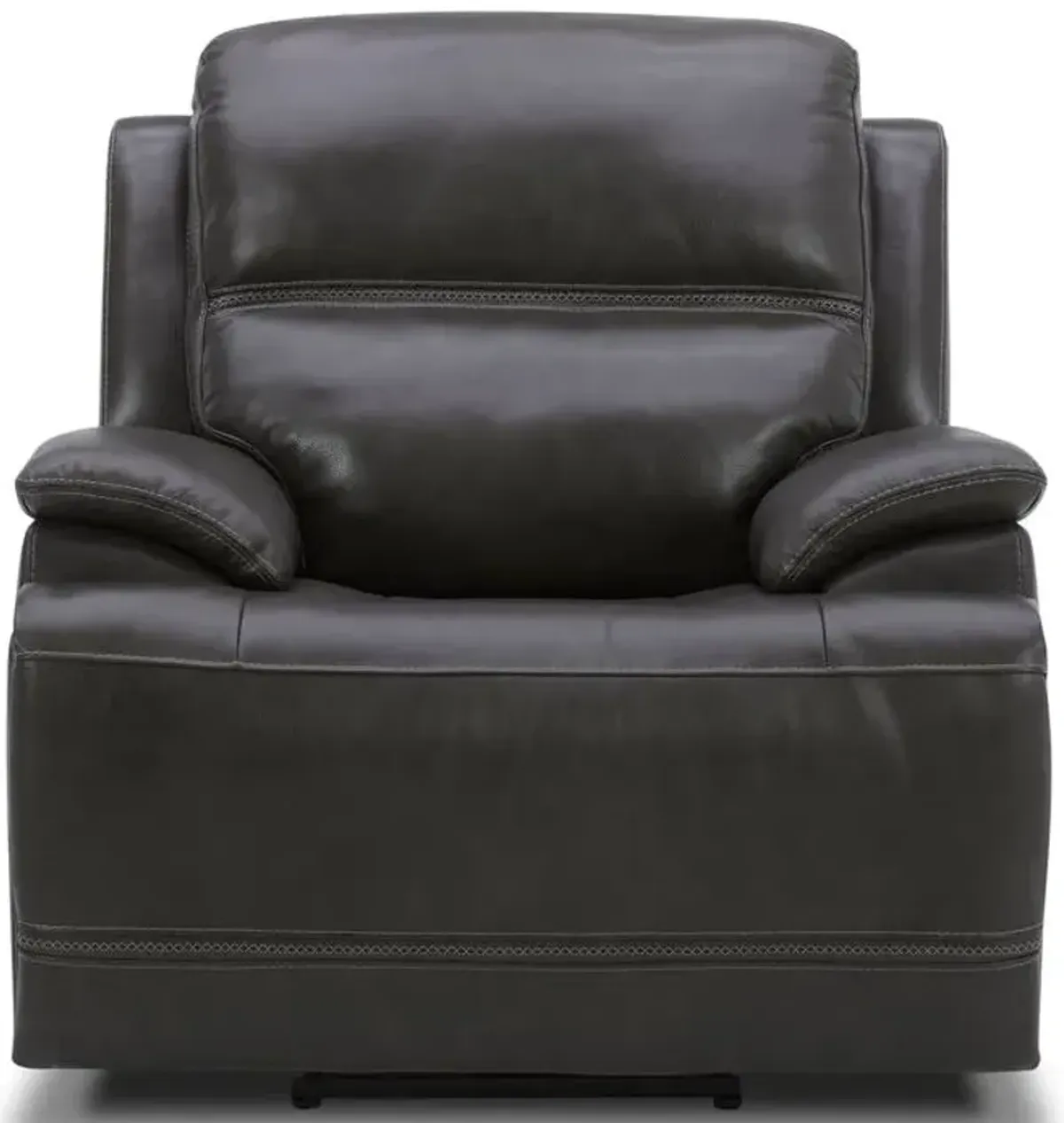 Liberty Furniture Bentley Graphite Gray Leather Dual Power Reclining Chair