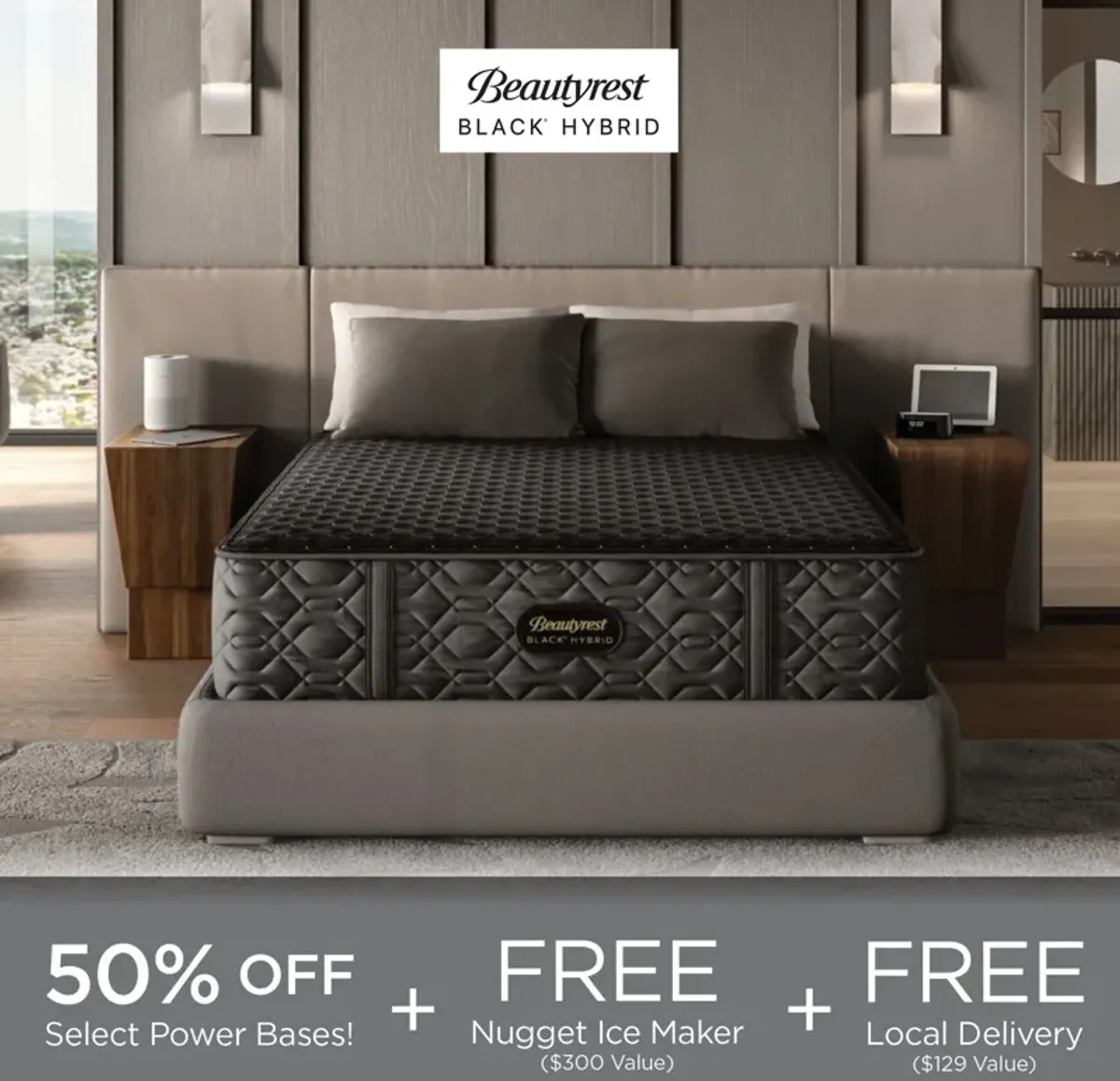 Beautyrest Black® Series 3 Hybrid 14.5" Soft Smooth Top King Mattress