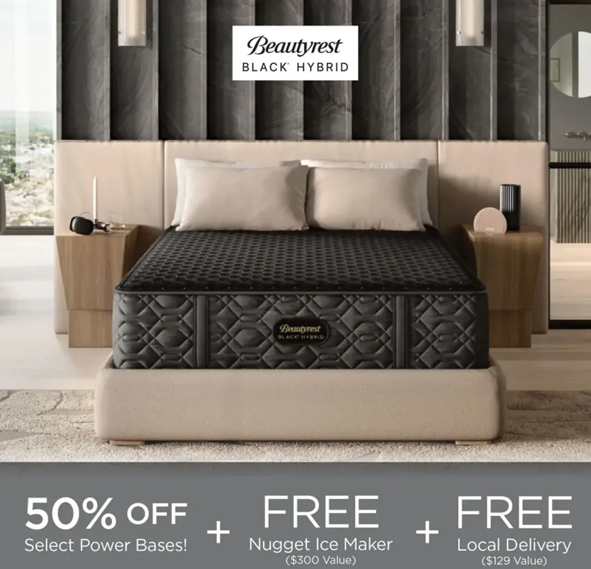 Beautyrest Black® Series 3 Hybrid 15" Medium Smooth Top Queen Mattress