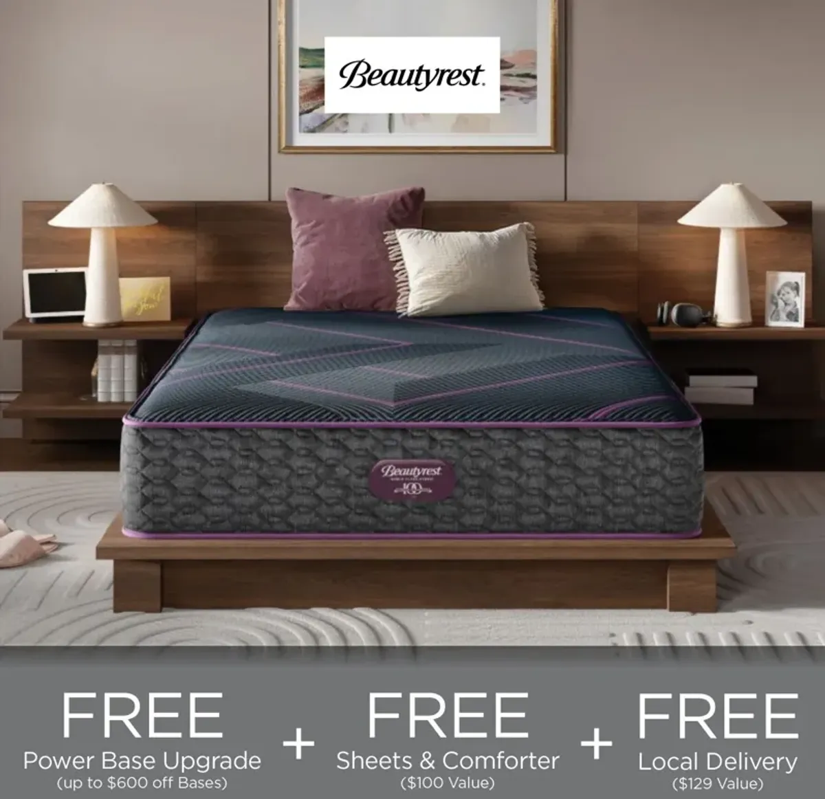 Beautyrest® World Class Hybrid Level Three 13" Plush Smooth Top Queen Mattress