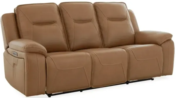 Liberty Furniture Callihan York Butternut Leather Power Reclining Sofa