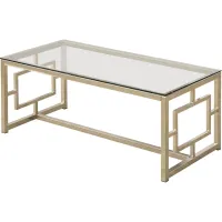 Coaster® Merced Nickel Rectangle Glass Top Coffee Table