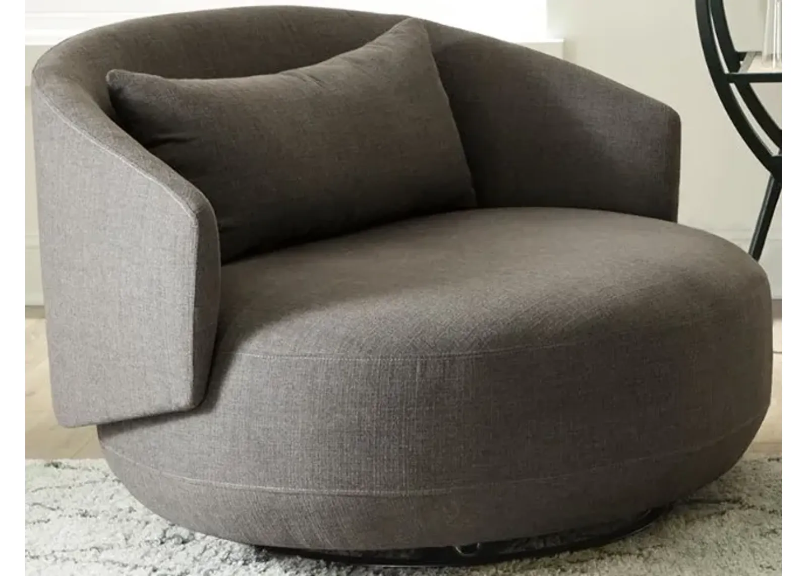 Liberty Haley Charcoal Swivel Cuddler Chair