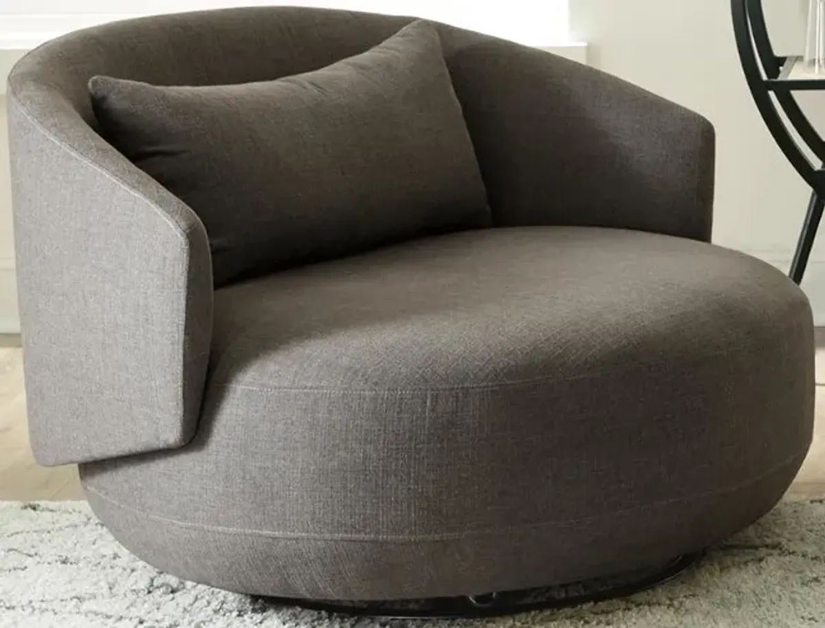 Liberty Haley Charcoal Swivel Cuddler Chair