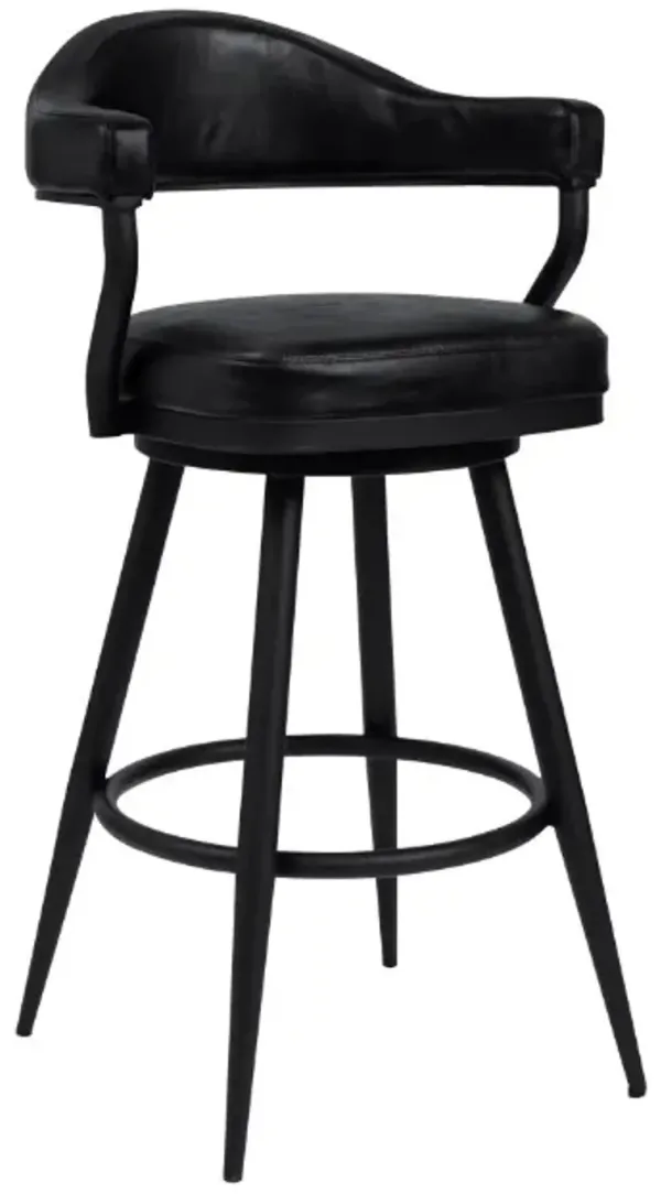 Armen Living Amador Black/Vintage Black 26" Counter Barstool