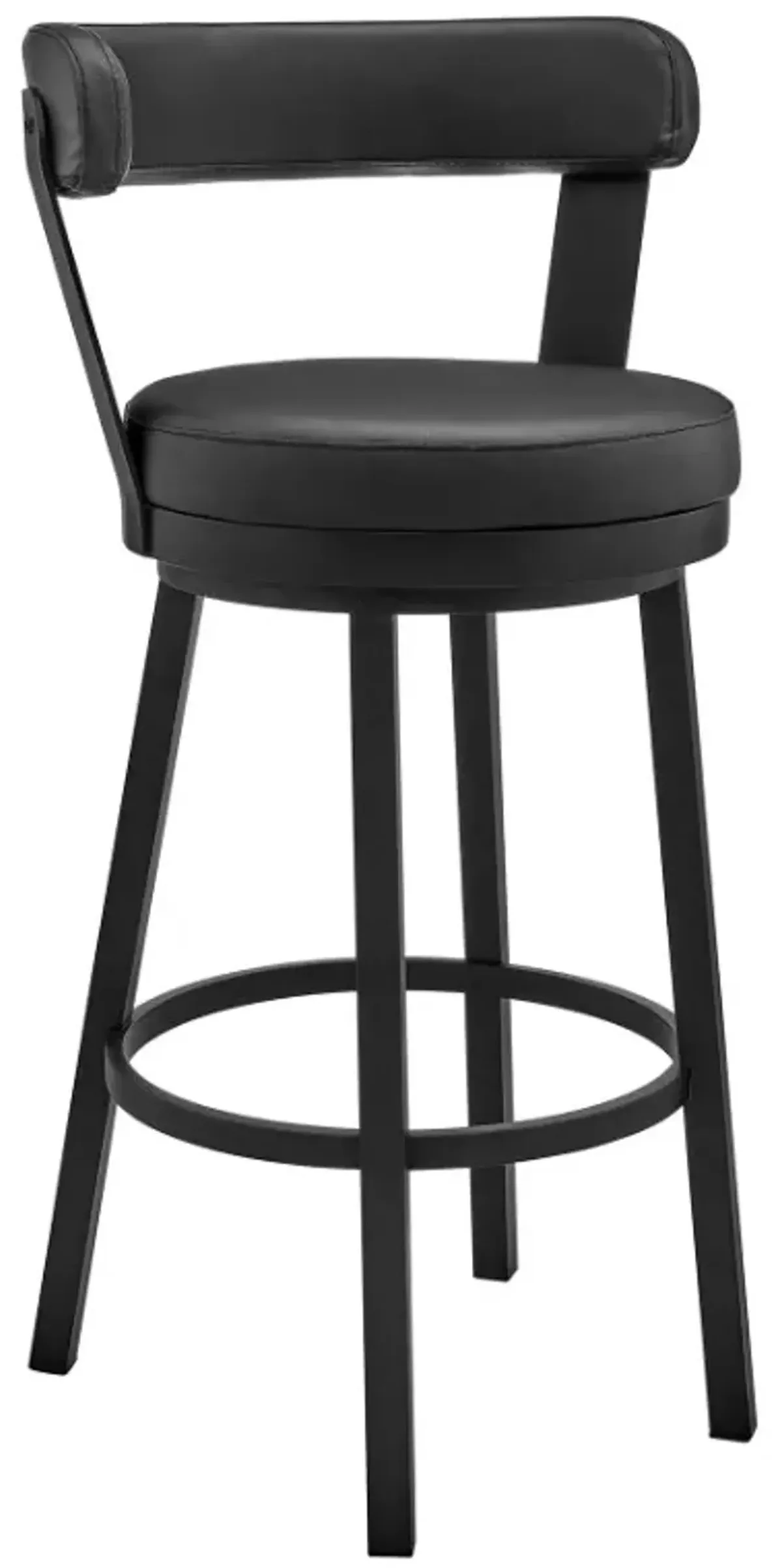 Armen Living Kobe Black 30" Counter Height Swivel Bar Stool