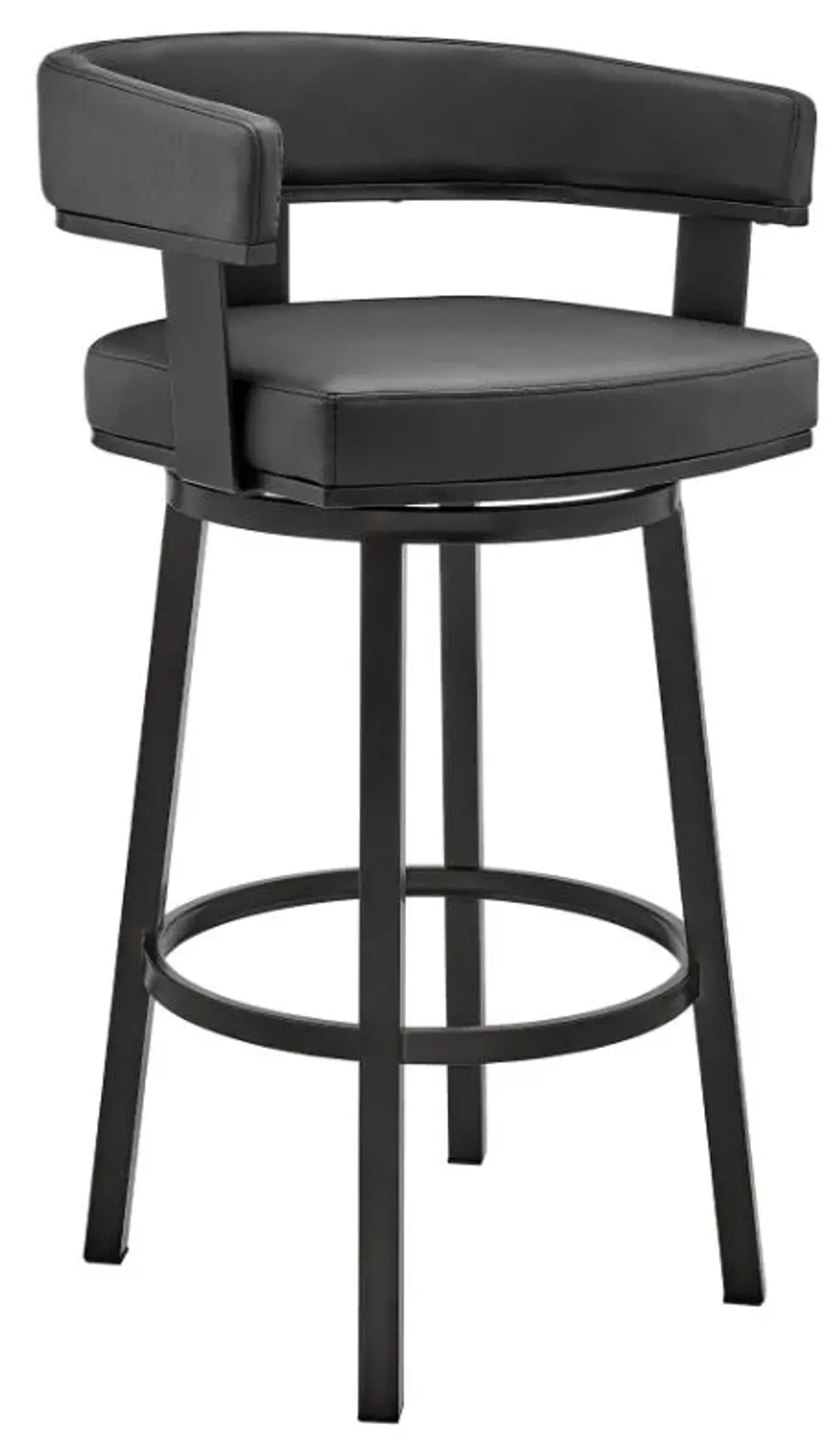 Armen Living Cohen Black 26" Swivel Bar Stool