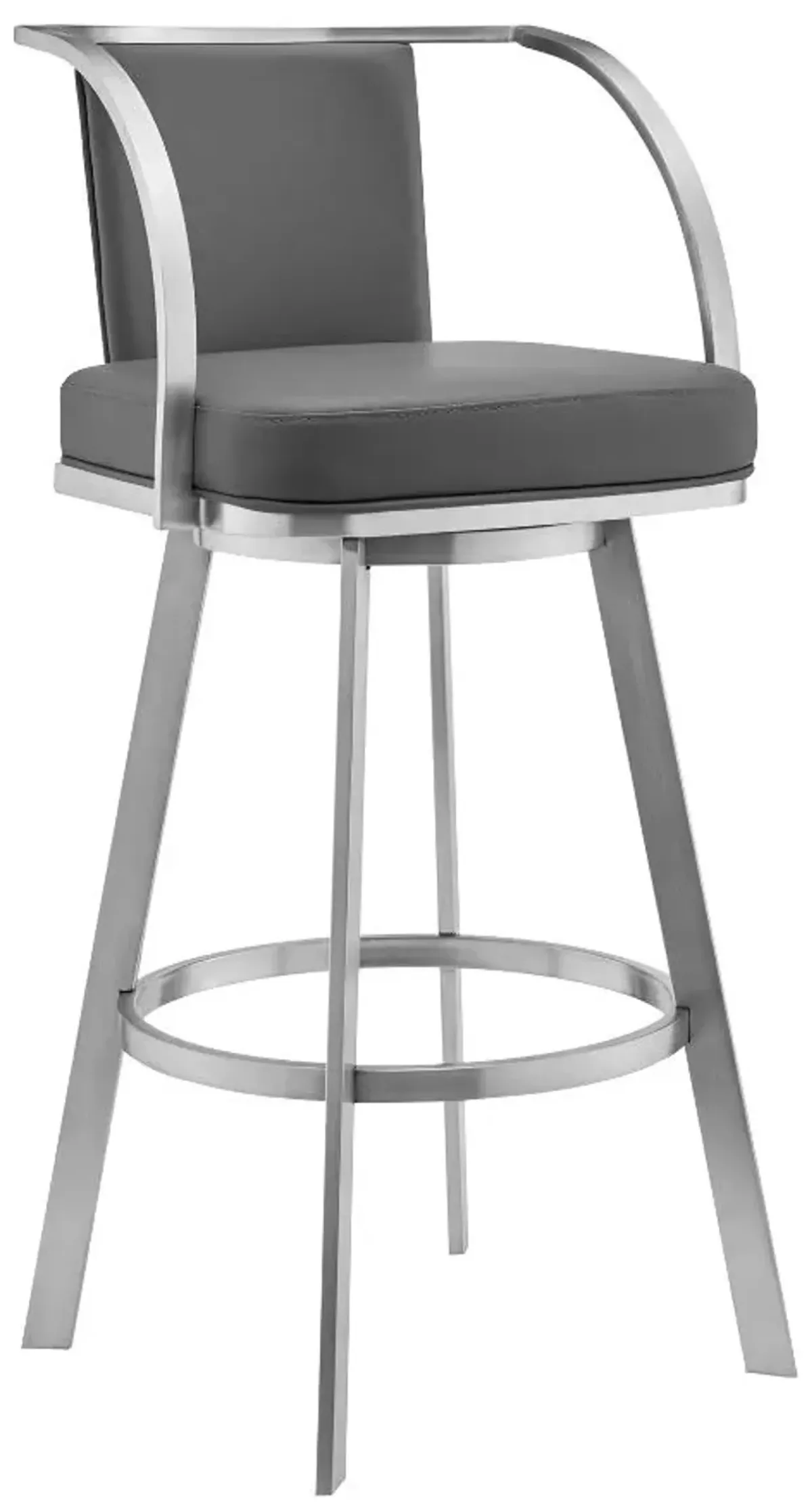 Armen Living Sandringham Gray 30" Swivel Bar Stool